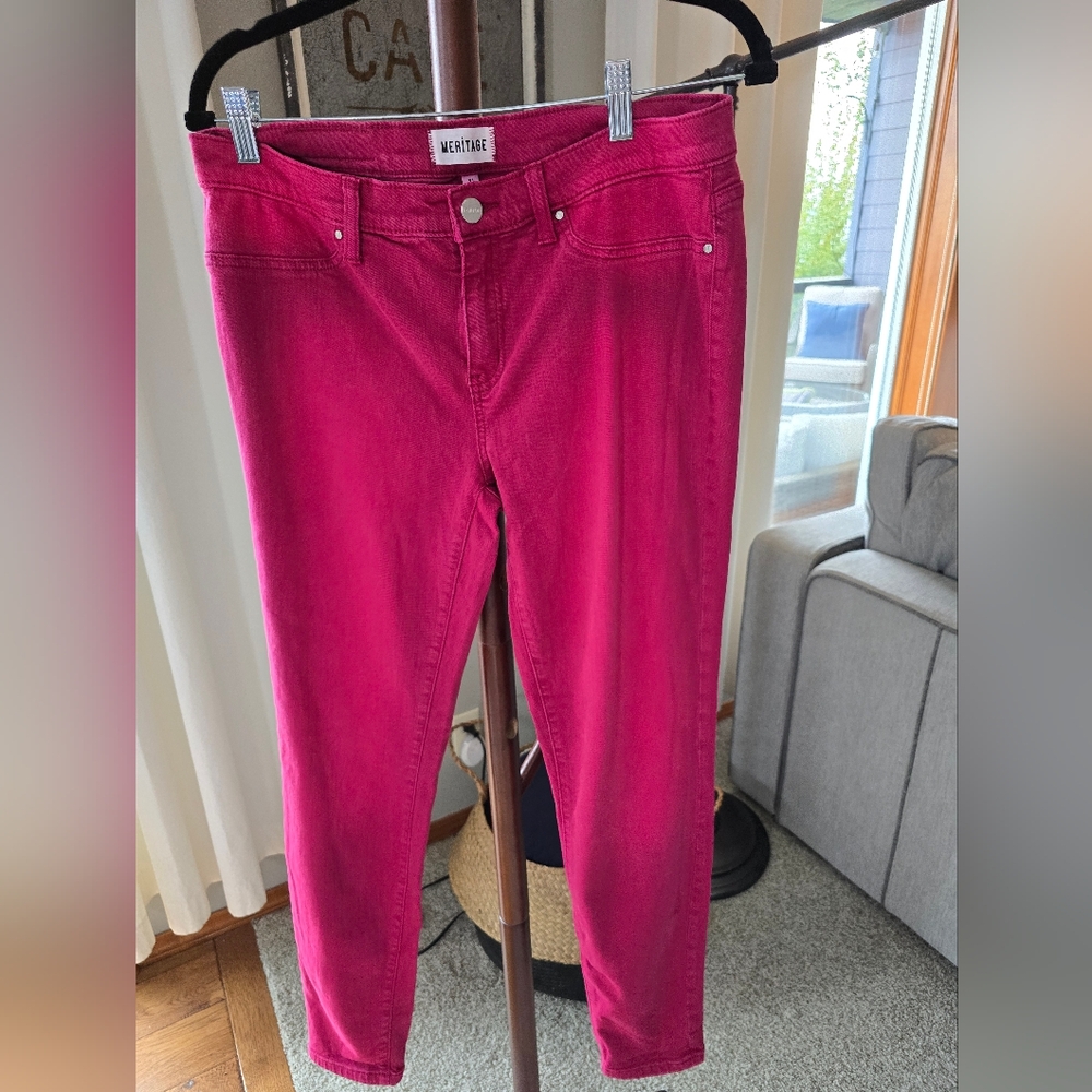 Meritage Red Jeans - Women's Size 31 with stretch - Tapered leg